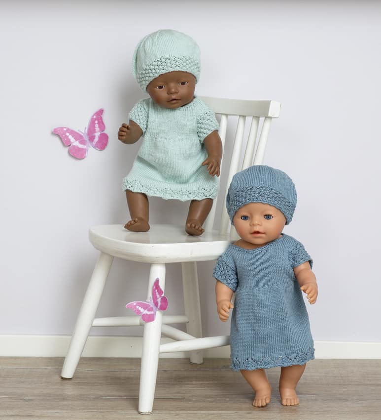 Strikket Dukketøj til f.eks. Babyborn dukker - Strikkeopskrifter